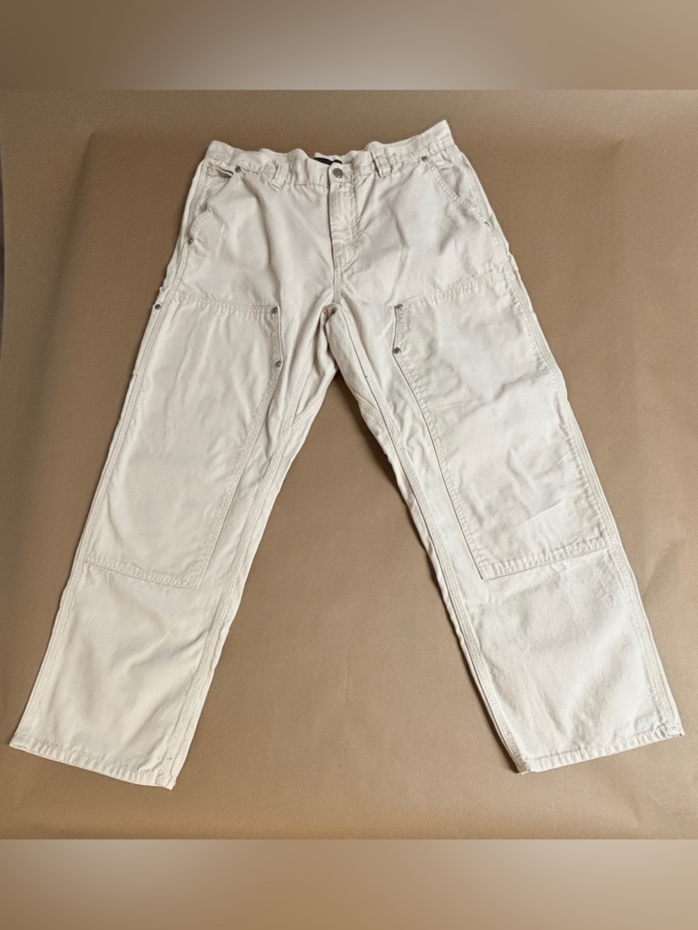 Banana Republic Factory Men's Canvas Utility Carpenter Pants - Ecru